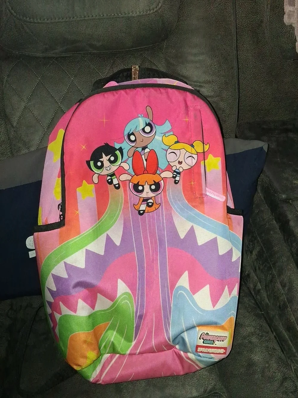 Sprayground x Power Puff Girls Sharkmouth Flying Trails Busting Out (DLXSR) Back